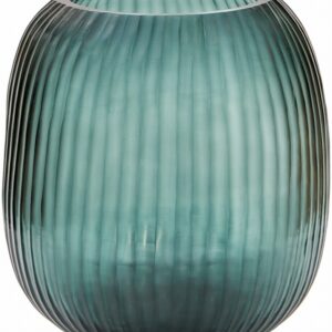 Ваза стъклена D20 Н22см - Vase Pencil Cut Blue