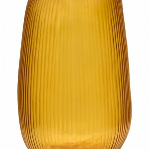Ваза стъклена D24 Н40см - Vase Pencil Cut Gold