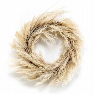 Венец 60см пласт. - Reed wreath cream